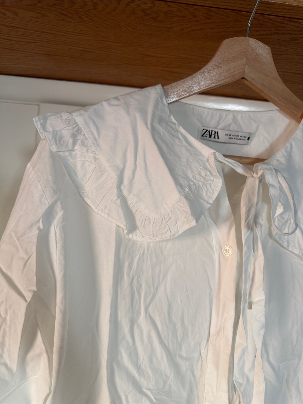 Zara Ruffle-Collar Shirt - Picture 2 of 5